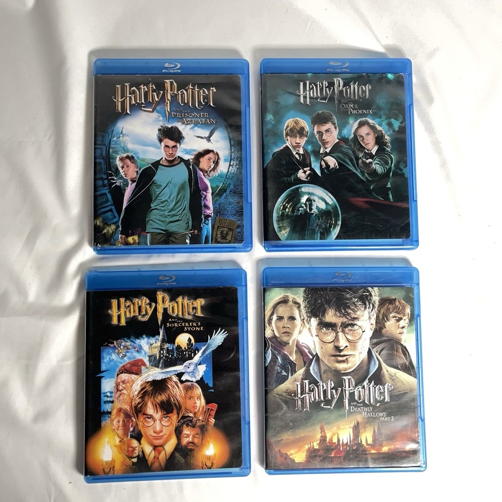 Harry Potter Blu Ray Lot Sorceres Stone Prisoner Of Azkaban Order Of The Phoenix